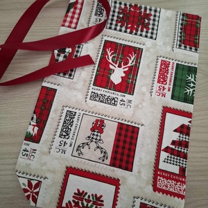 Mikulás zsák - bélyeges, téli hangulatban - karácsony - mikulás - mikulás zsák - Meska.hu