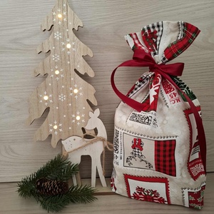 Mikulás zsák - bélyeges, téli hangulatban - karácsony - mikulás - mikulás zsák - Meska.hu