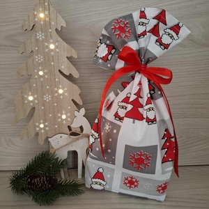 Mikulás zsák - mikulás téli tájban - karácsony - mikulás - mikulás zsák - Meska.hu