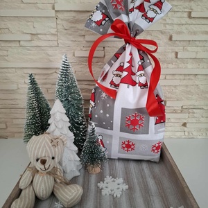 Mikulás zsák - mikulás téli tájban - Meska.hu