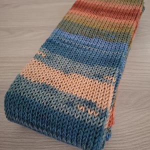 Kötött csősál batikolt fonalból - naplemente  - ruha & divat - sál, sapka, kendő - sál - Meska.hu