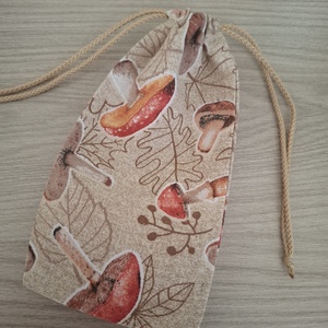 Őszi szatyor és zsákocska szett - gombás - táska & tok - bevásárlás & shopper táska - shopper, textiltáska, szatyor - Meska.hu