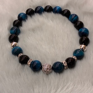 Tigrisszem-achát ásvány karkötő - ékszer - karkötő - ásványkarkötő - Meska.hu