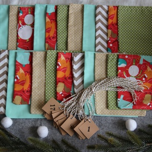 Adventi zsákok (adventi naptár) : piros jeges szett - karácsony - adventi díszek - adventi naptár - Meska.hu