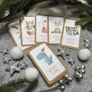 Adventi kupon - barna állatos, Karácsony, Adventi díszek, Adventi naptár, , MESKA
