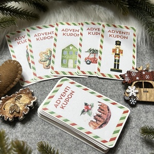 Adventi kupon - piros-fehér diótörő - karácsony - adventi díszek - adventi naptár - Meska.hu