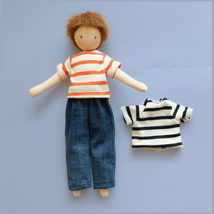 Boti Baba - Csíkos póló, Játék & Sport, Baba & babaház, Öltöztethető baba, Varrás, MESKA