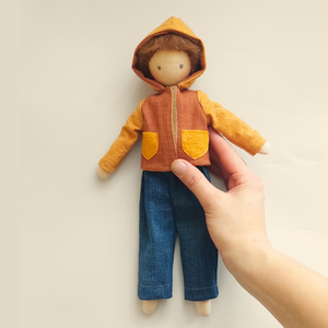 Boti Baba - Kapucnis kabát - játék & sport - baba & babaház - öltöztethető baba - Meska.hu