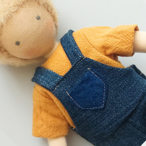 Boti Baba - Kantáros nadrág - játék & sport - baba & babaház - öltöztethető baba - Meska.hu