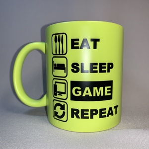 Eat, sleep, game, repeat bögre, Otthon & Életmód, Konyhafelszerelés, tálalás, Tálalás, Bögre & Csésze, Mindenmás, MESKA