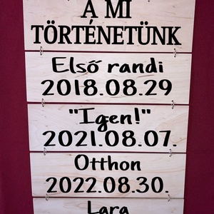 A mi történetünk fatábla, Otthon & Életmód, Dekoráció, Dísztárgy, Mindenmás, MESKA