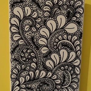 Zentangle falikép, Művészet, Grafika & Illusztráció, Egyéb rajzok, Fotó, grafika, rajz, illusztráció, MESKA
