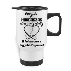 Ennyi év horgászás után, termo autós bögre, Otthon & Életmód, Konyhafelszerelés, tálalás, Tálalás, Bögre & Csésze, , MESKA