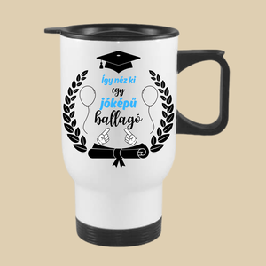 Így néz ki egy jóképű ballagó kék, termo autós bögre, Otthon & Életmód, Konyhafelszerelés, tálalás, Tálalás, Bögre & Csésze, , MESKA