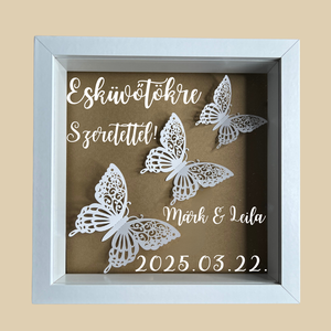 3 D kép arany-fehér, Otthon & Életmód, Dekoráció, Kép & Falikép, Táblakép, , MESKA