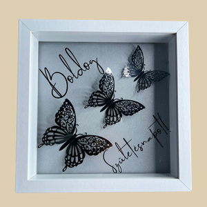 Ezüst-fekete pillangó 3D kép, Otthon & Életmód, Dekoráció, Kép & Falikép, 3d képek, , MESKA