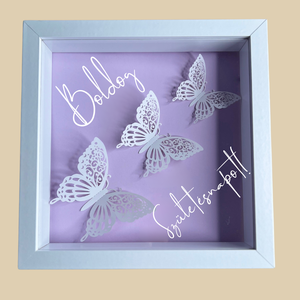  Lila-fehér pillangó 3D kép, Otthon & Életmód, Dekoráció, Kép & Falikép, 3d képek, , MESKA