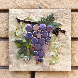 Őszi mozaik kép szőlővel 1 - otthon & életmód - dekoráció - kép & falikép - mozaik kép - Meska.hu