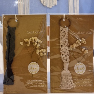 Makramé boldogságkapu, köszönőajándékkal - esküvő - dekoráció - helyszíni dekor - Meska.hu