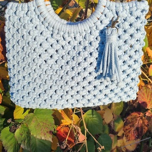 Makramé elegancia táska - táska & tok - kézitáska & válltáska - kézitáska - Meska.hu