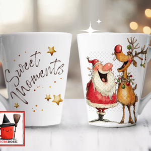 Karácsonyi Latte Bögre  /  Happy Télapó - otthon & életmód - konyhafelszerelés, tálalás - tálalás - bögre & csésze - Meska.hu