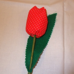 Anyák napi textil tulipáncsokor - otthon & életmód - dekoráció - virágdísz és tartó - csokor & virágdísz - Meska.hu