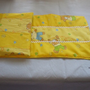 Sárga játéktakaró garnitúra, Otthon & Életmód, Babaszoba, gyerekszoba, Babatakaró, gyerek pléd, Varrás, Patchwork, foltvarrás, MESKA