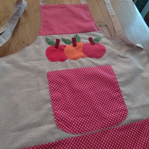 Almás kötény - otthon & életmód - konyhafelszerelés, tálalás - konyhai textil - kötény - Meska.hu