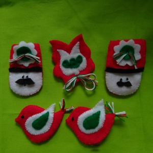 Három kokárda filcből - ékszer - kitűző és bross - Meska.hu