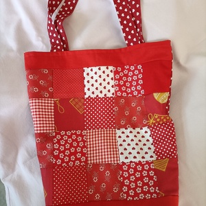 Piros táska, Táska & Tok, Bevásárlás & Shopper táska, Shopper, textiltáska, szatyor, Varrás, MESKA