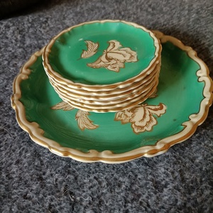 Porcelán süteményes készlet - otthon & életmód - konyhafelszerelés, tálalás - tálalás - tányér & étkészlet - Meska.hu