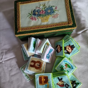 Két memória játék fadobozban - játék & sport - készségfejlesztő és logikai játék - memória játékok - Meska.hu