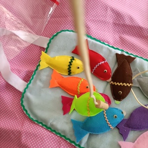 Textil horgászó játék, Játék & Sport, Készségfejlesztő és Logikai játék, Szín és formaválogató játékok, Varrás, MESKA