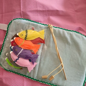 Textil horgászó játék - játék & sport - készségfejlesztő és logikai játék - szín és formaválogató játékok - Meska.hu