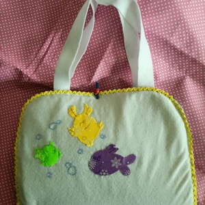 Textil horgászó játék - játék & sport - készségfejlesztő és logikai játék - szín és formaválogató játékok - Meska.hu