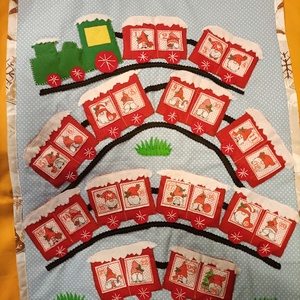 Adventi naptár- manóvonat, Karácsony, Adventi díszek, Adventi naptár, Varrás, MESKA