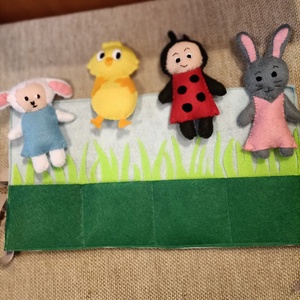 Nyuszi és barátai- filcből - játék & sport - plüssállat & játékfigura - nyuszi - Meska.hu