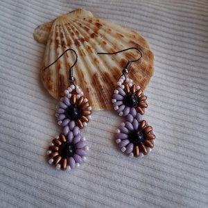 Végtelen Gyöngyfűzött fülbevaló  - ékszer - fülbevaló - lógó fülbevaló - Meska.hu