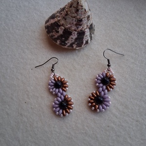 Végtelen Gyöngyfűzött fülbevaló  - ékszer - fülbevaló - lógó fülbevaló - Meska.hu