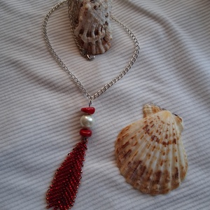 Elegáns gyöngyfűzött ékszerszett - ékszer - nyaklánc - hosszú nyaklánc - Meska.hu