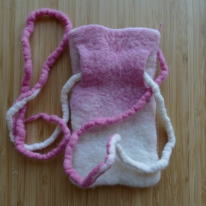 Pink spirál - nemezelt övtáska, tartó, tok - táska & tok - övtáska - Meska.hu