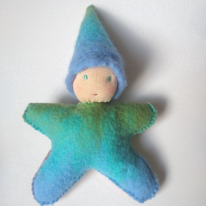 Csillagbaba öcsi - újra felhasznált, kimaradt anyagokból készült Waldorf manó  - játék & sport - baba & babaház - baba - Meska.hu