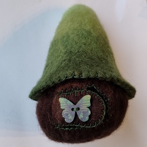 Zöld mini manó ház - gyapjúból nemezelt házikó  - játék & sport - baba & babaház - babaház - Meska.hu