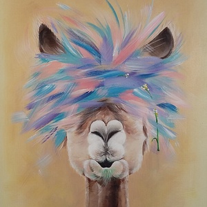 Bohém alpaka - akril festmény feszített vászonra -  - Meska.hu