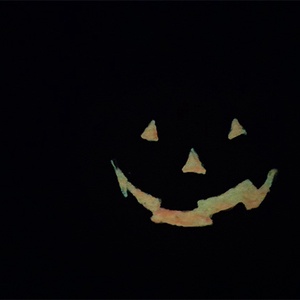 Halloween cica - akrilfestmény foszforeszkáló festékkel - művészet - festmény - akril - Meska.hu