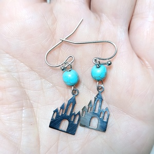 Kastély fülbevaló, Ékszer, Fülbevaló, Lógó fülbevaló, Ékszerkészítés, MESKA