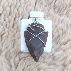 Jáspis nyílhegy medál, Ékszer, Nyaklánc, Medálos nyaklánc, Ékszerkészítés, Fémmegmunkálás, MESKA