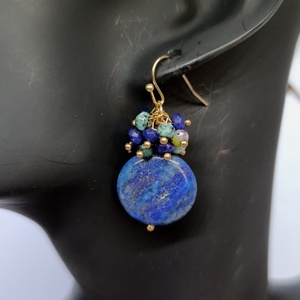 Lapis lazuli fülbevaló pár - Meska.hu