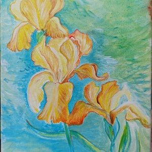 Íriszek, Művészet, Festmény, Akril, Festészet, MESKA