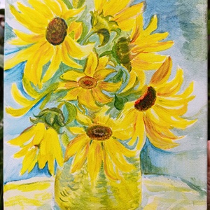 Virágok, Művészet, Festmény, Akril, Festészet, MESKA